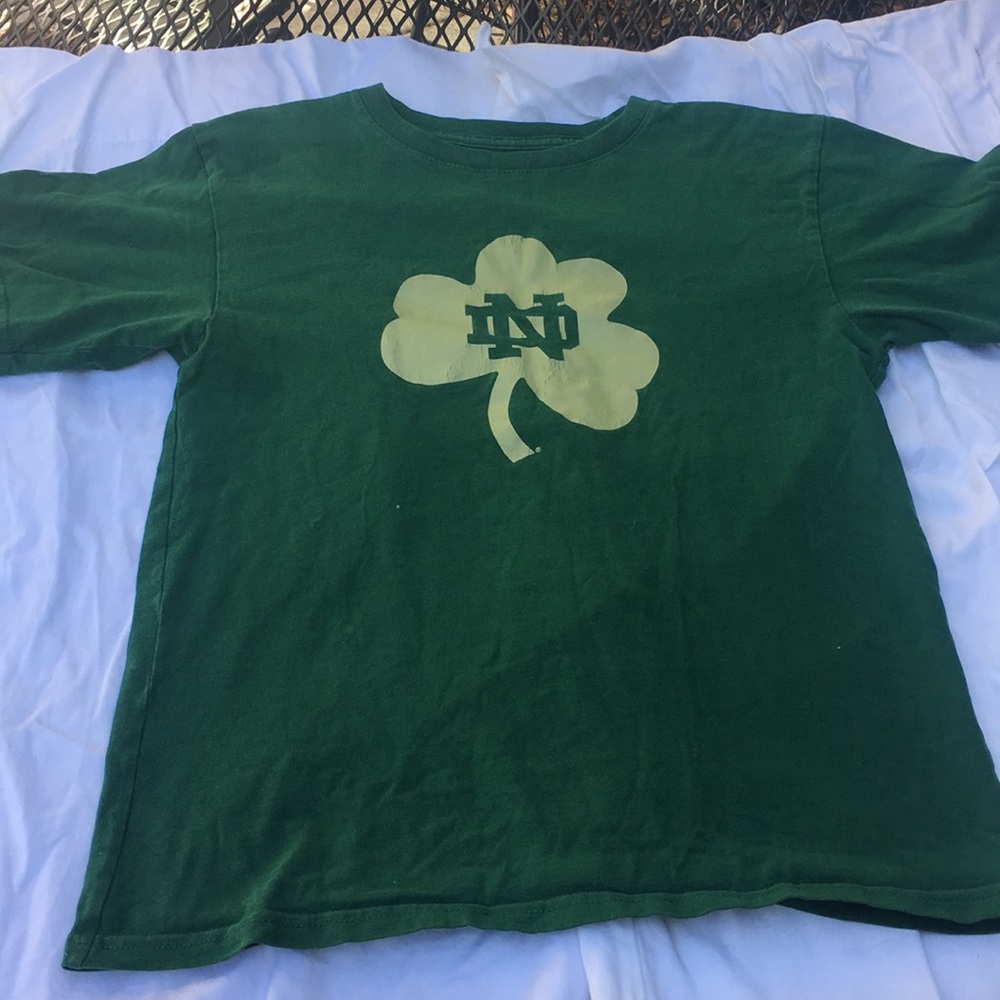 Notre Dame shamrock T-shirt.  Size 12/14